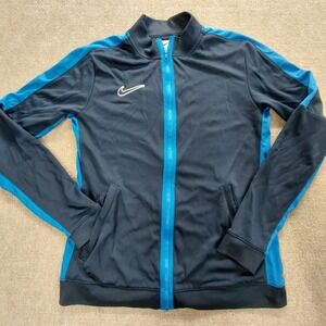 Nike Dri-FIT Academy 23 Sz MEDIUM Navy Royal Blue Woven Full Zip Track Jacket